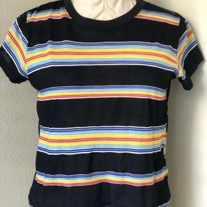 Urban Outfitters Rainbow Striped Tee